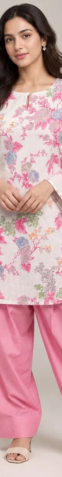 Pink salwar print, view 1 of 2