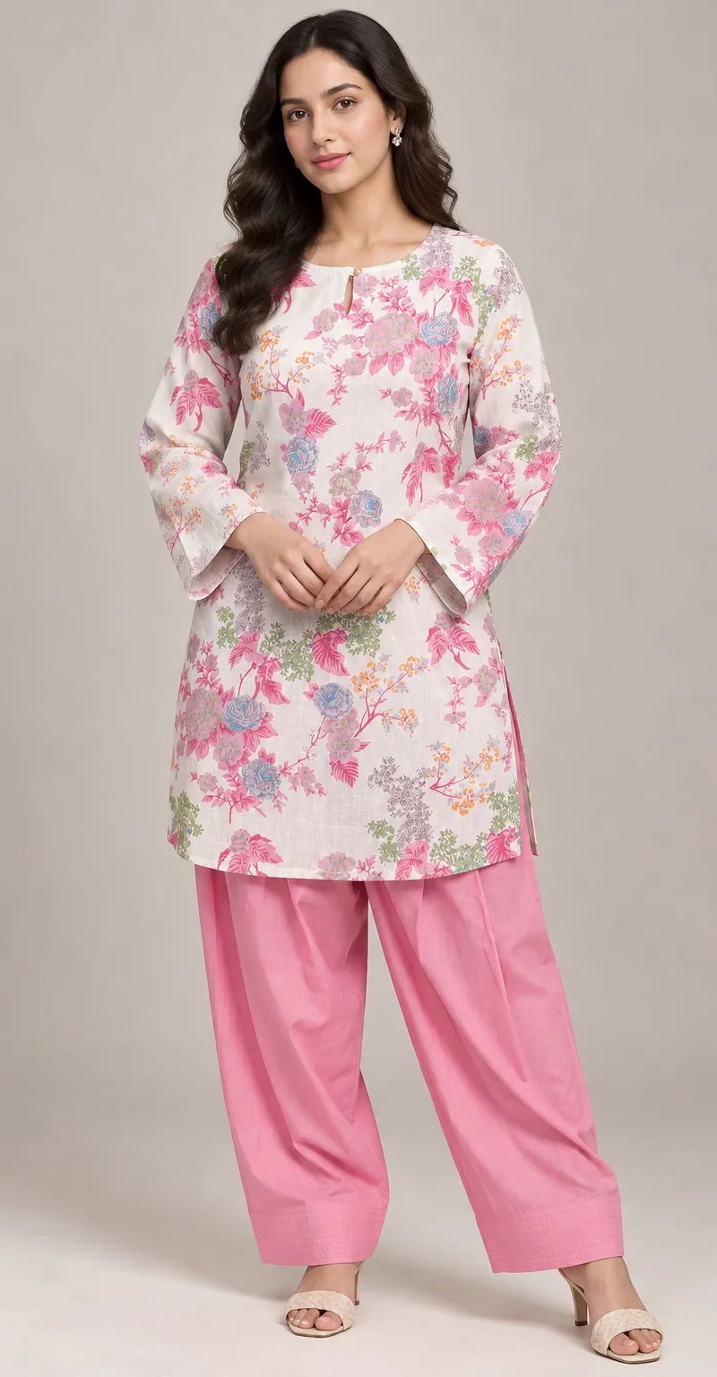 Pink salwar print