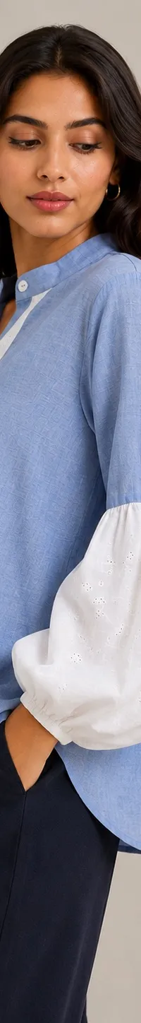 Puff sleeve shirt, view 2 of 2