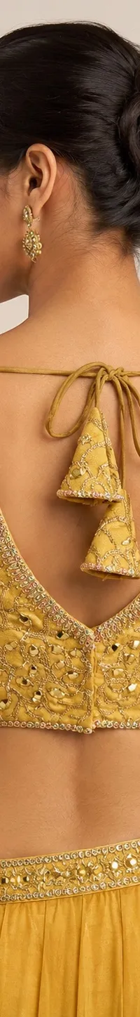 Yellow mirror work, view 2 of 2