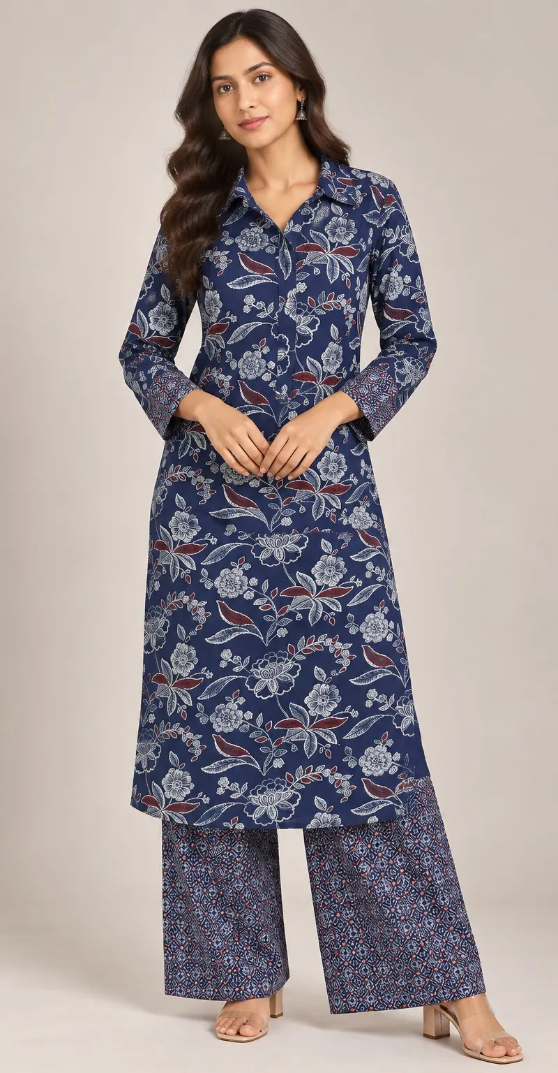 Blue printed cord