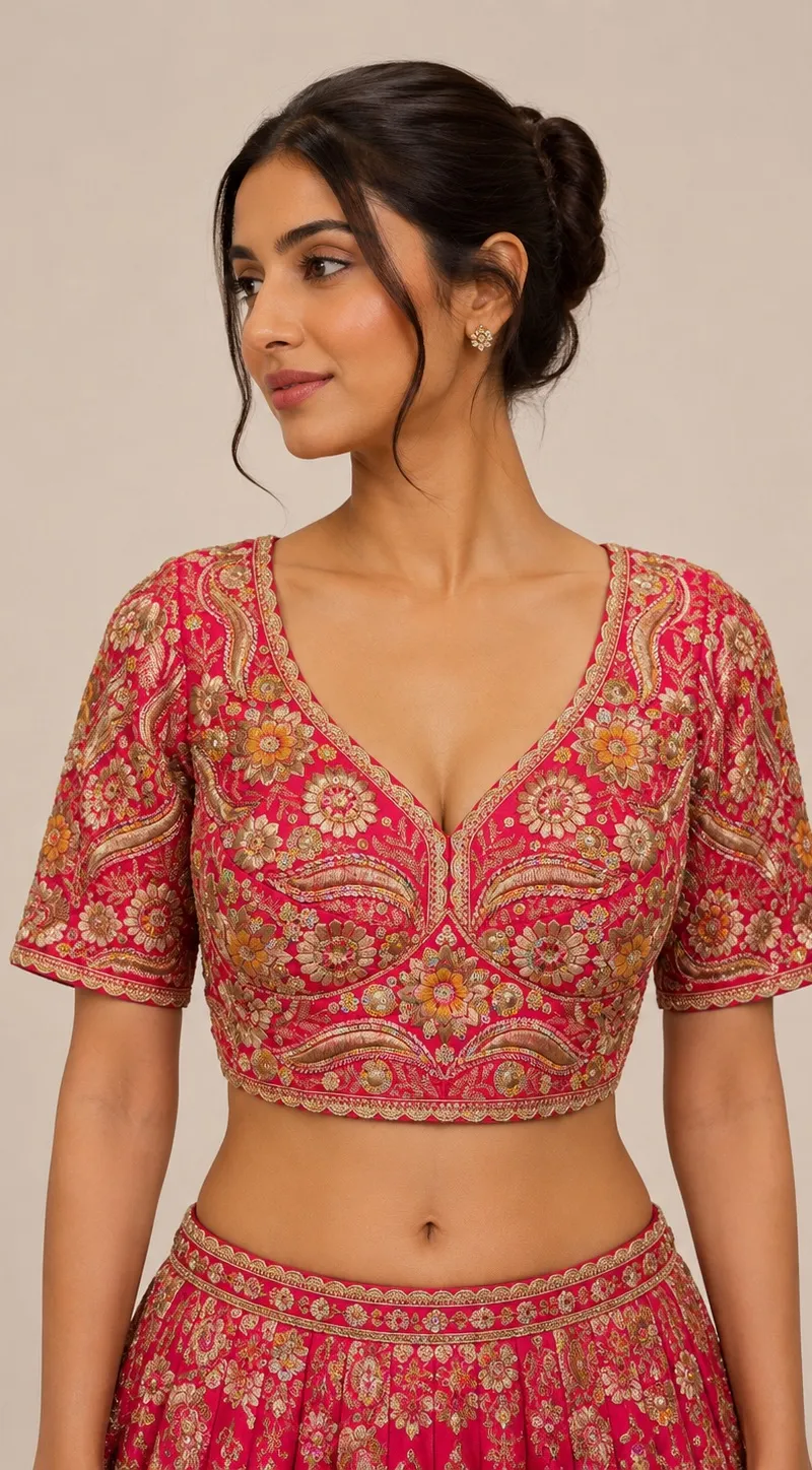 Pink embroidery