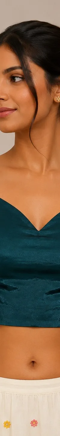 Green blouse, view 1 of 2