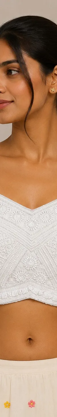 White beaded, view 1 of 2