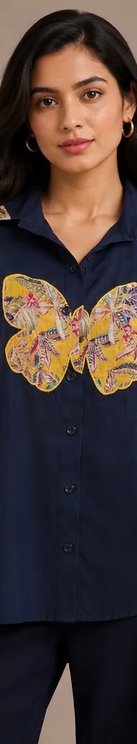 Butterfly patch shirt, view 1 of 3
