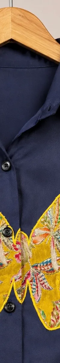 Butterfly patch shirt, view 3 of 3