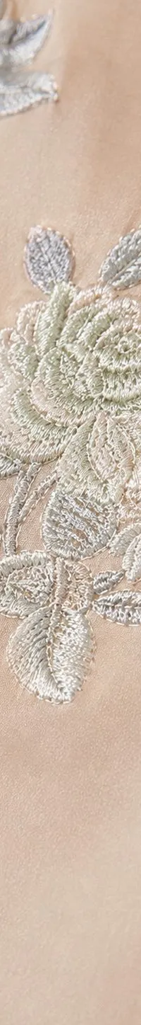 peach  embroidered shirt, view 2 of 2