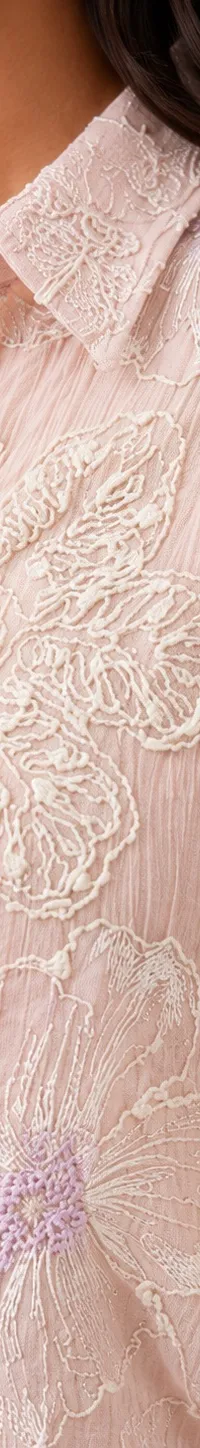 Pink embroidery shirt, view 2 of 2