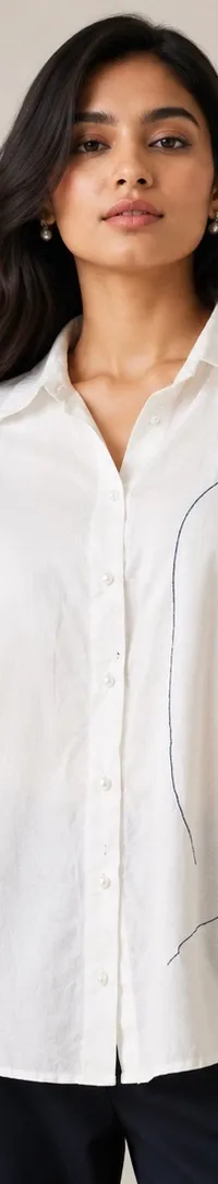 Blue leaf shirt, view 1 of 2
