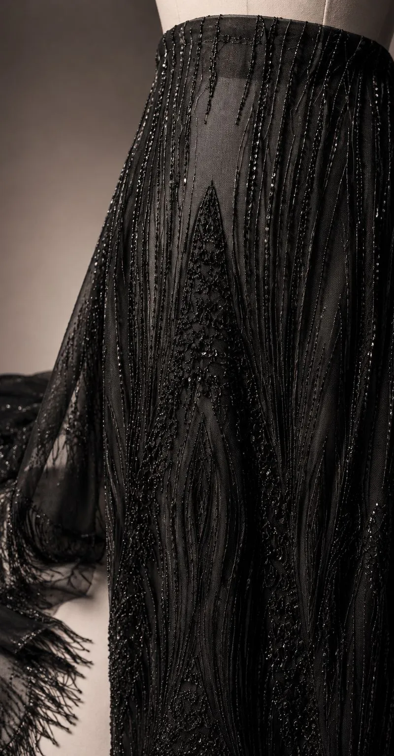 black beaded