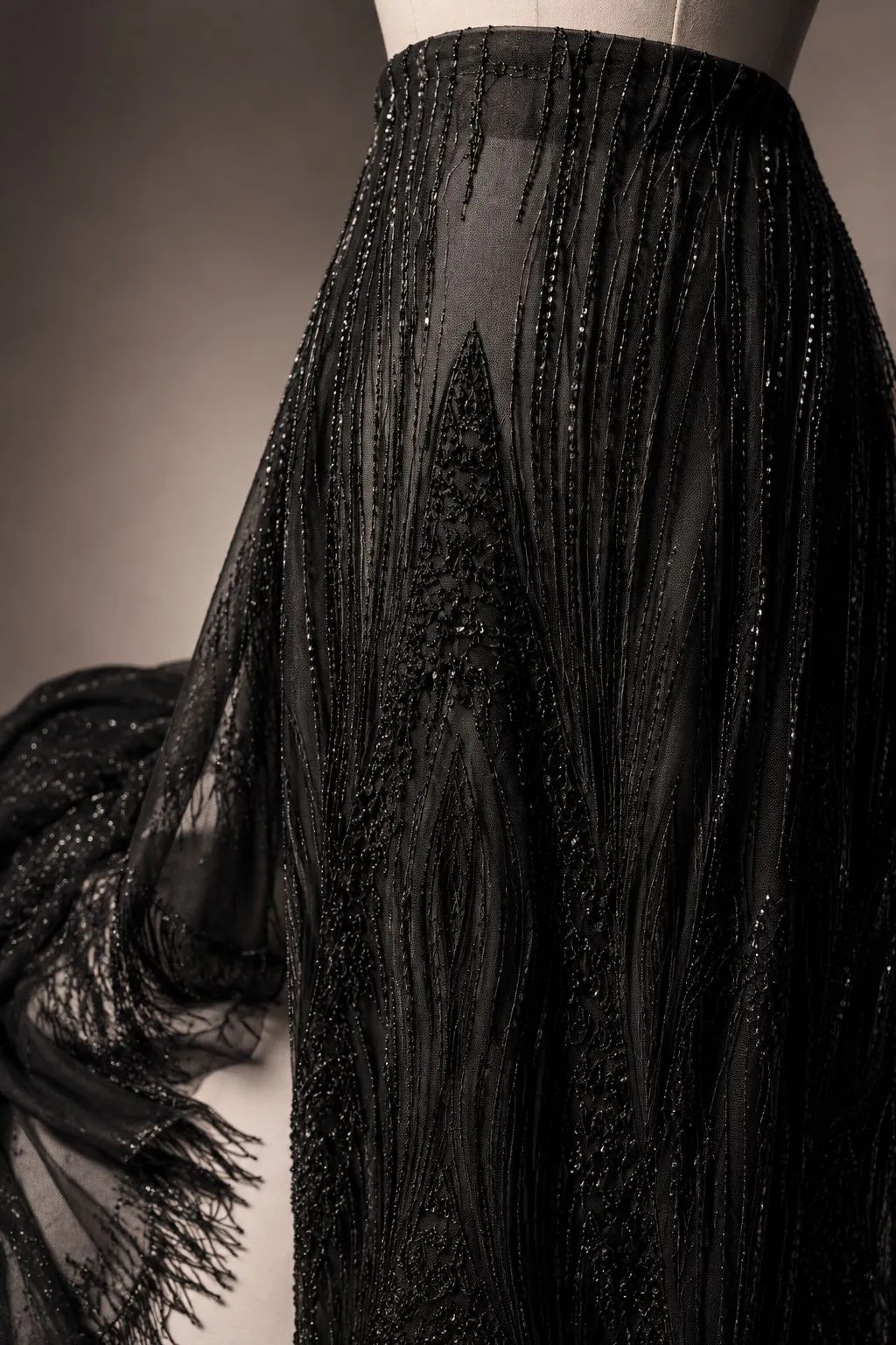 black beaded